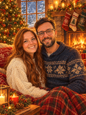 Kerst bij de haard